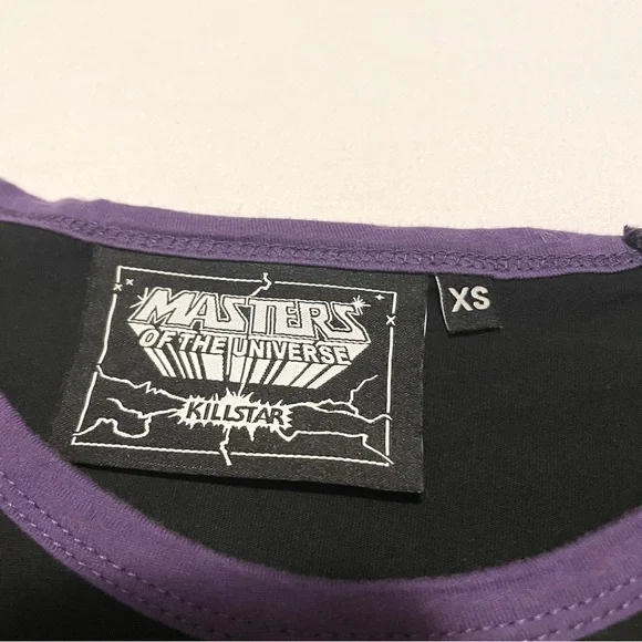 Killstar x Masters of the Universe Skeletor Evil-Lyn Raglan Tee XS 3/4 Sleeve - Picture 7 of 16